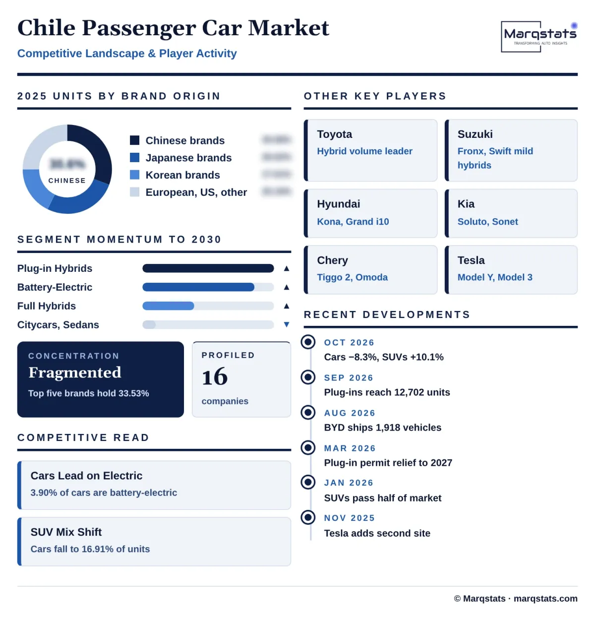 Chile Passenger Car Market Competitive Landscape Infographic 20261027163000