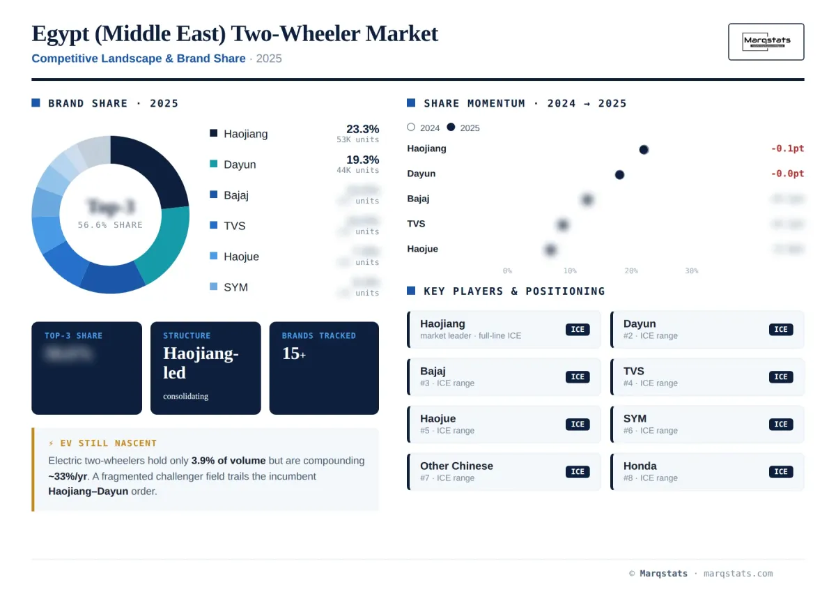 Egypt Middle East Two Wheeler Competitive Landscape Brand Share Infographic Egypt Middle East Two Wheeler Competitive Landscape Brand Share Infographic