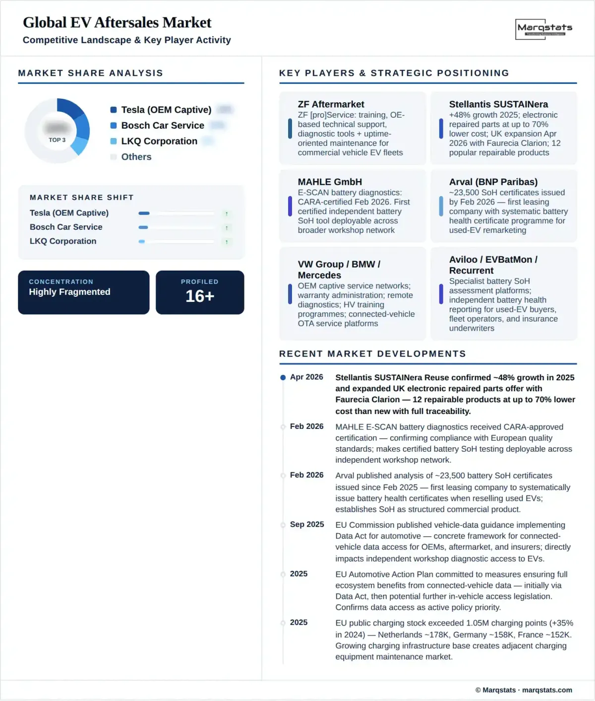 EV Aftersales Market Competitive Landscape Infographic