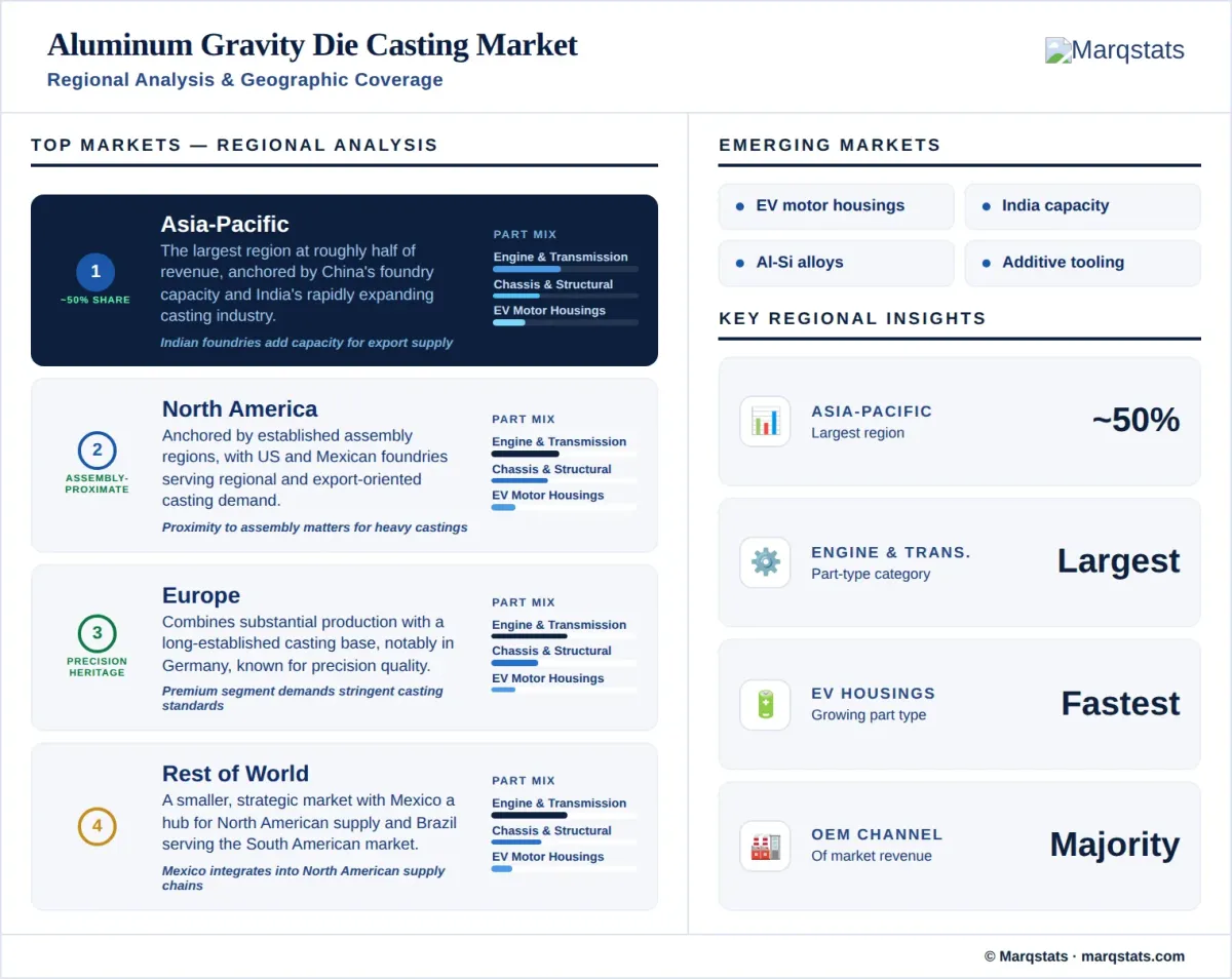 Automotive Aluminum Gravity Die Casting Market Regional Analysis Geographic Coverage Infographic Automotive Aluminum Gravity Die Casting Market Regional Analysis Geographic Coverage Infographic