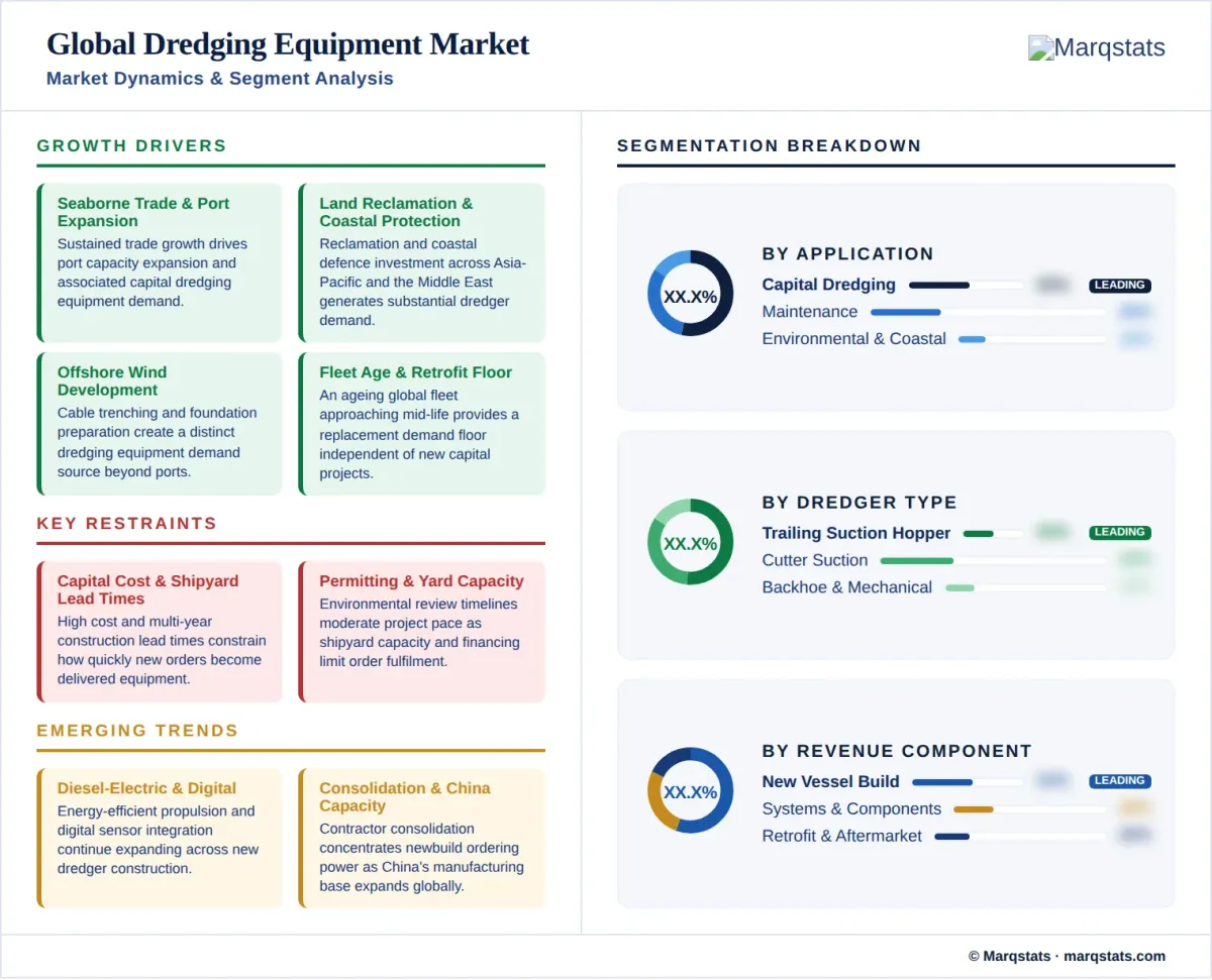Dredging Equipment Market Market Dynamics Segment Analysis Infographic