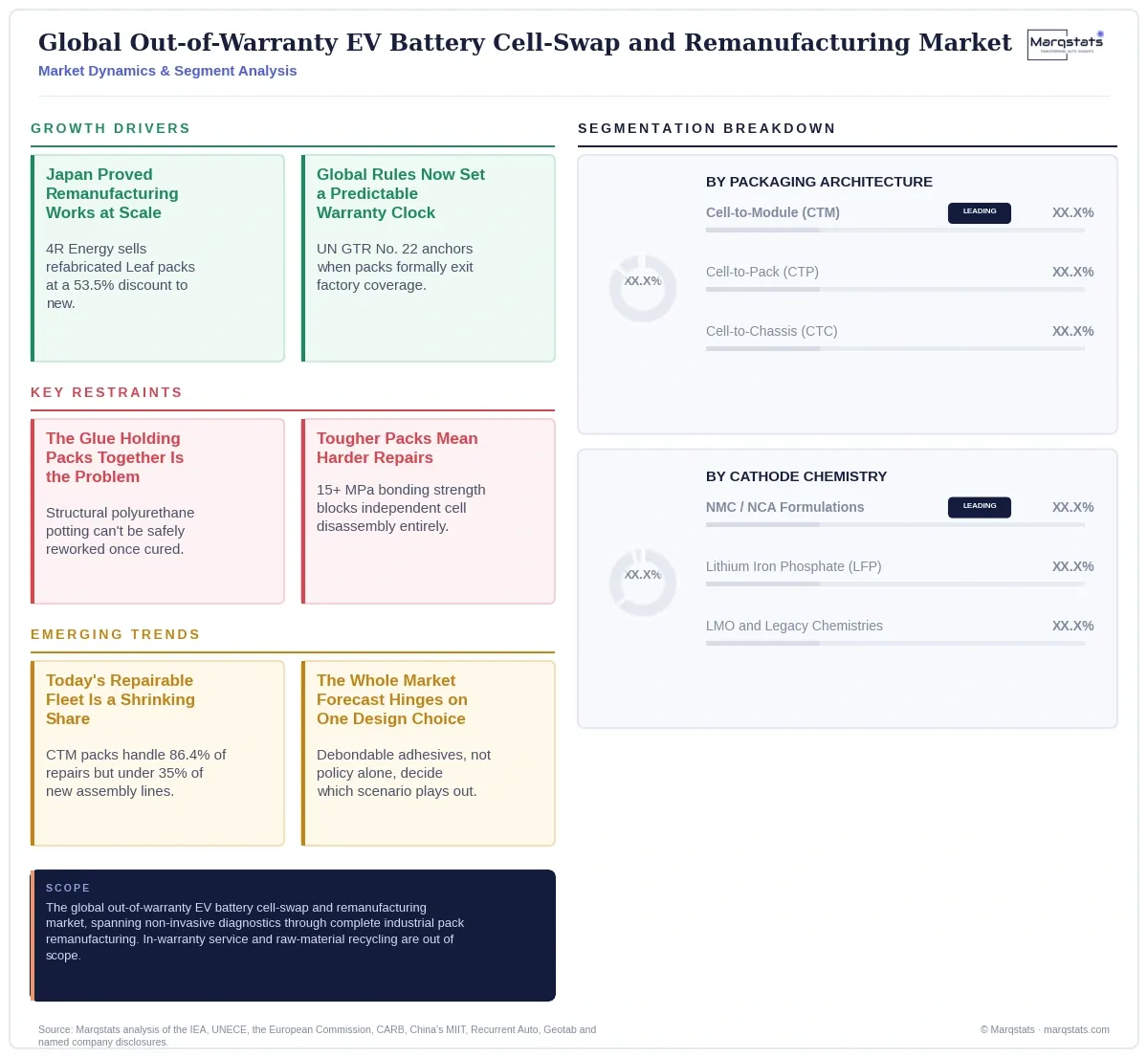 Global EV Battery Cell Swap Remanufacturing Market Dynamics Segment Analysis Infographic 20260916120000