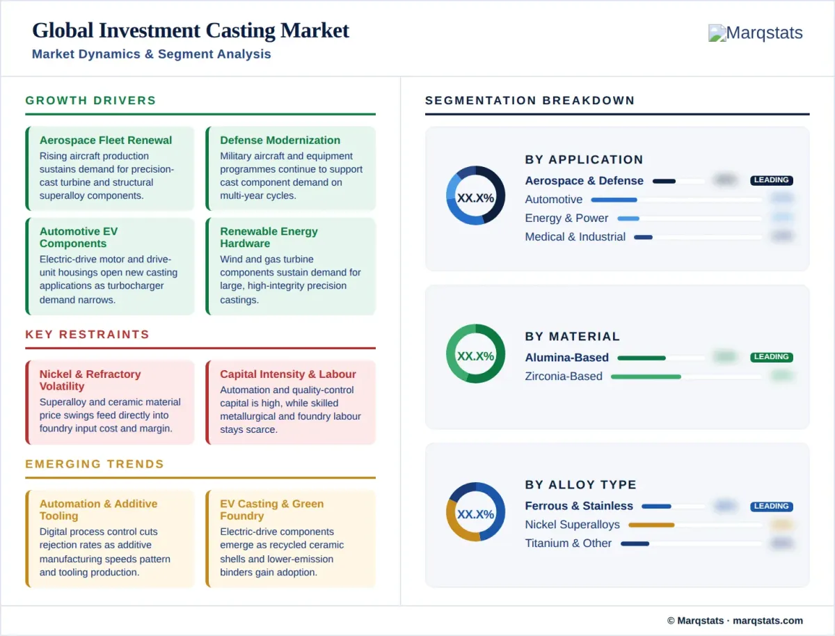 Investment Casting Market Market Dynamics Segment Analysis Infographic