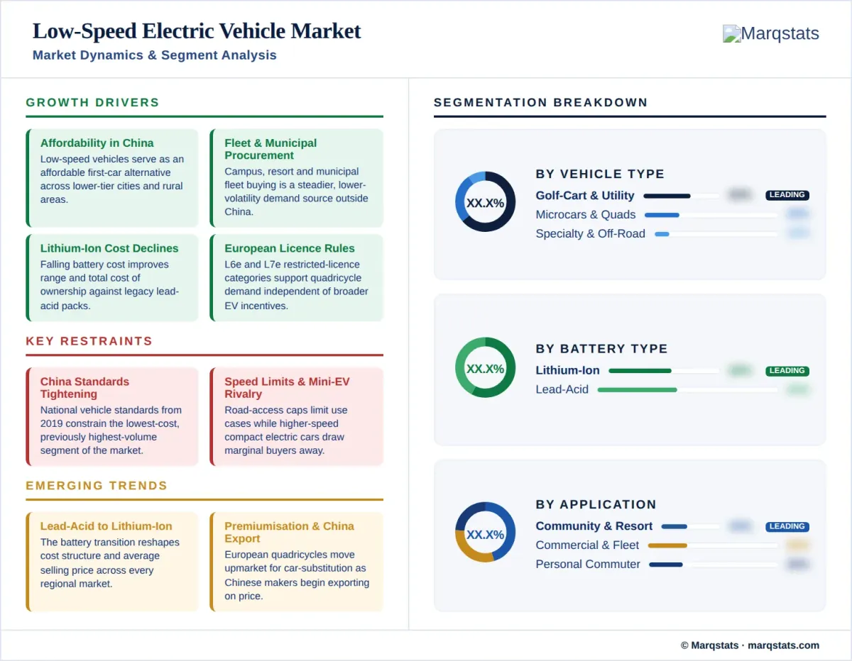 Low Speed Electric Vehicle Market Market Dynamics Segment Analysis Infographic Low Speed Electric Vehicle Market Market Dynamics Segment Analysis Infographic