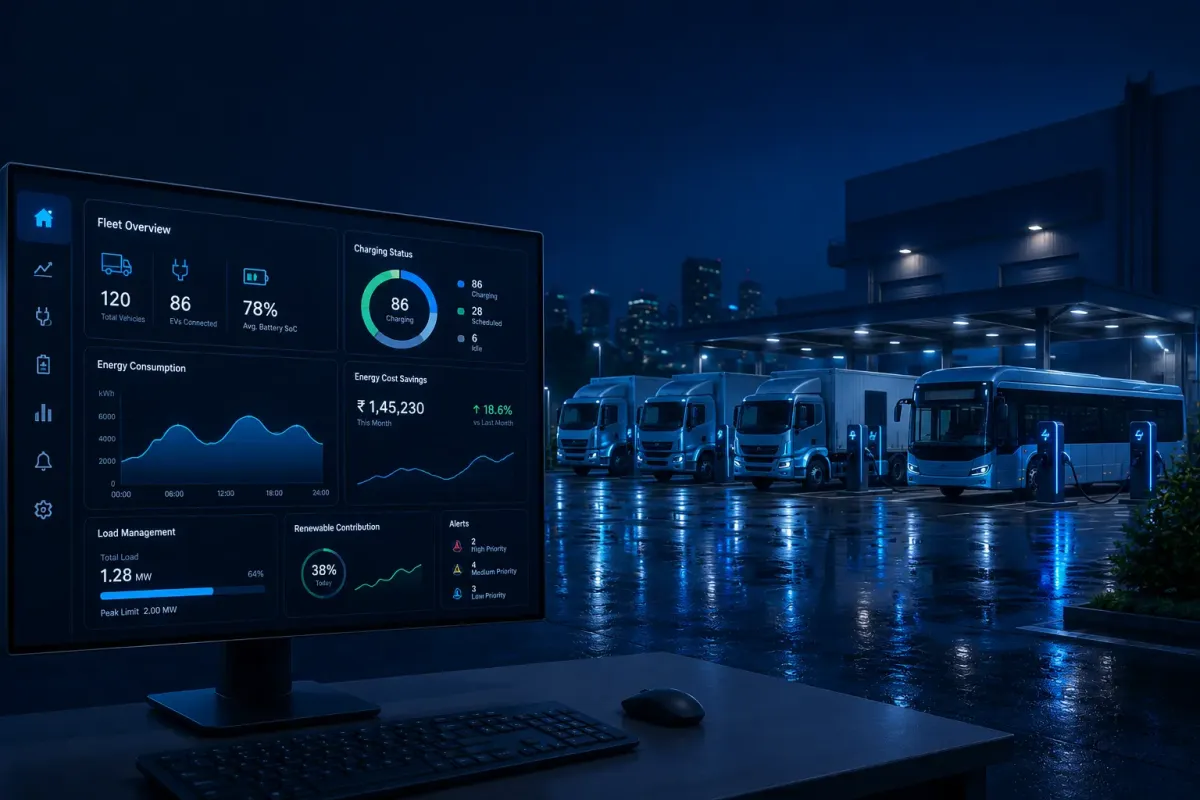 India Commercial EV Fleet Depot Energy Management Software Market