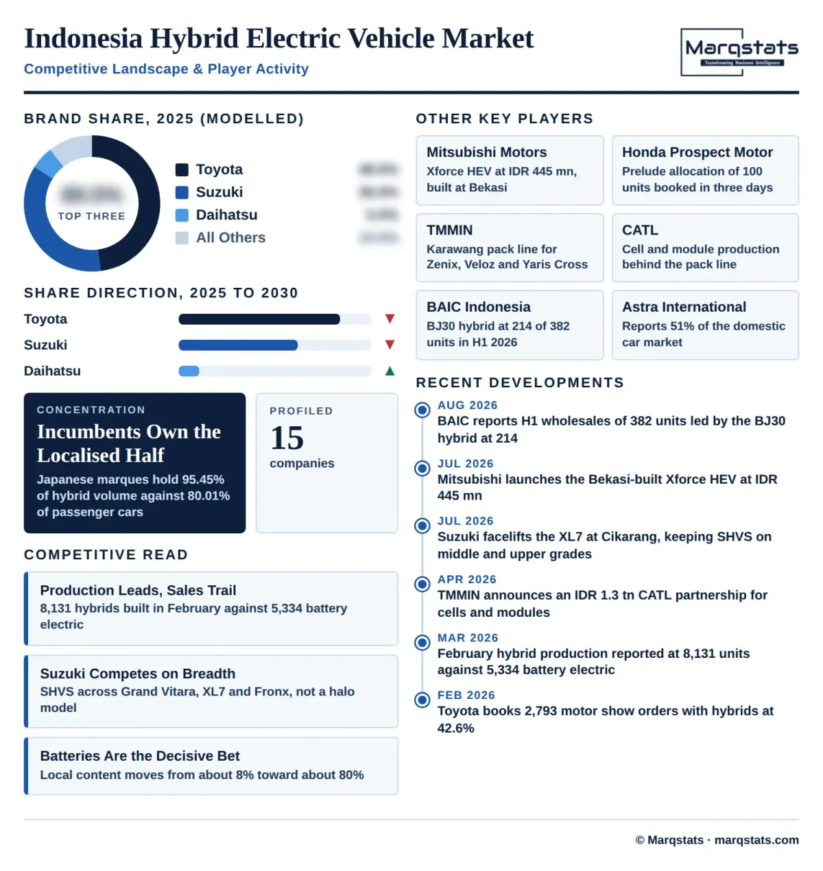 Indonesia Hybrid Electric Vehicle Market Competitive Landscape Infographic