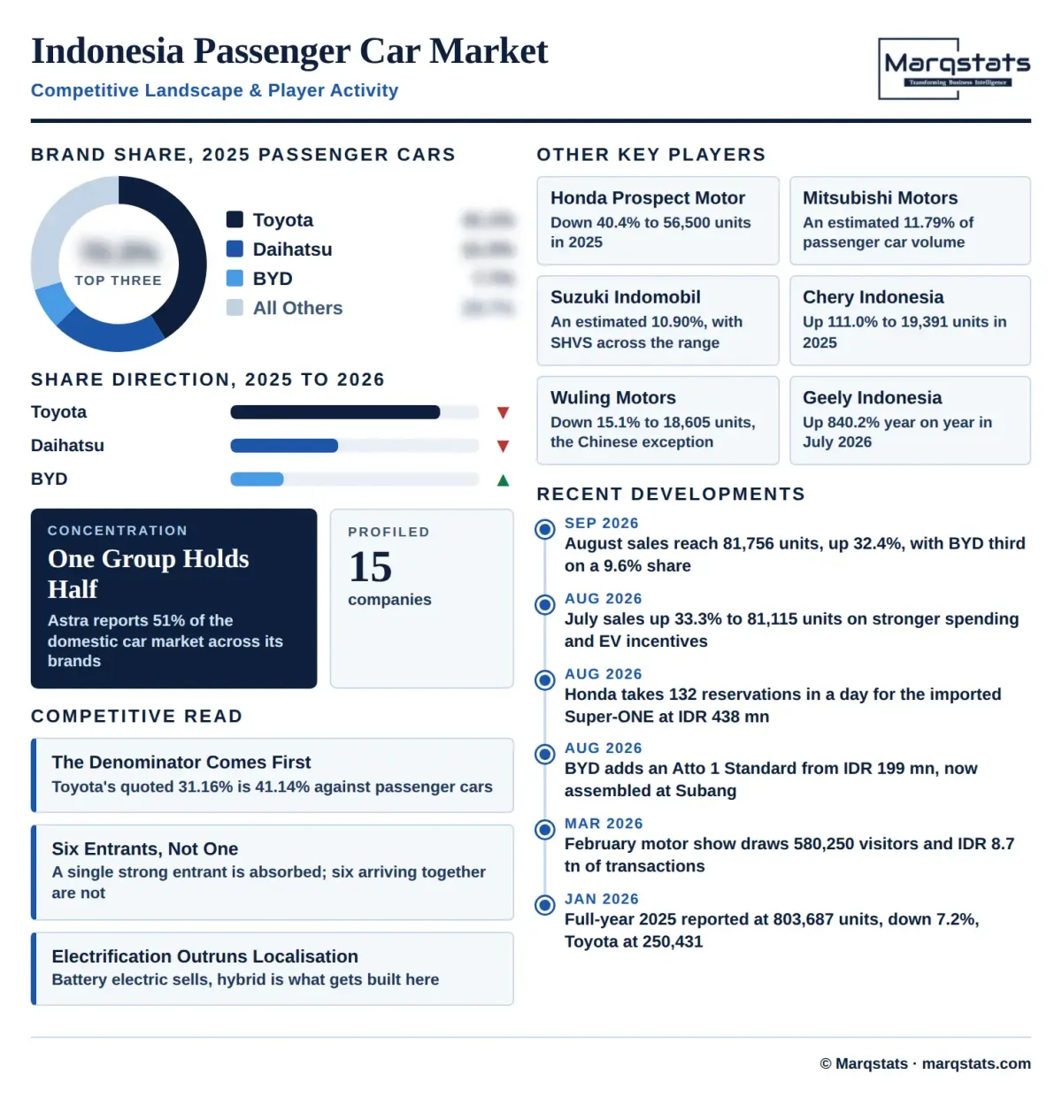 Indonesia Passenger Car Market Competitive Landscape Infographic