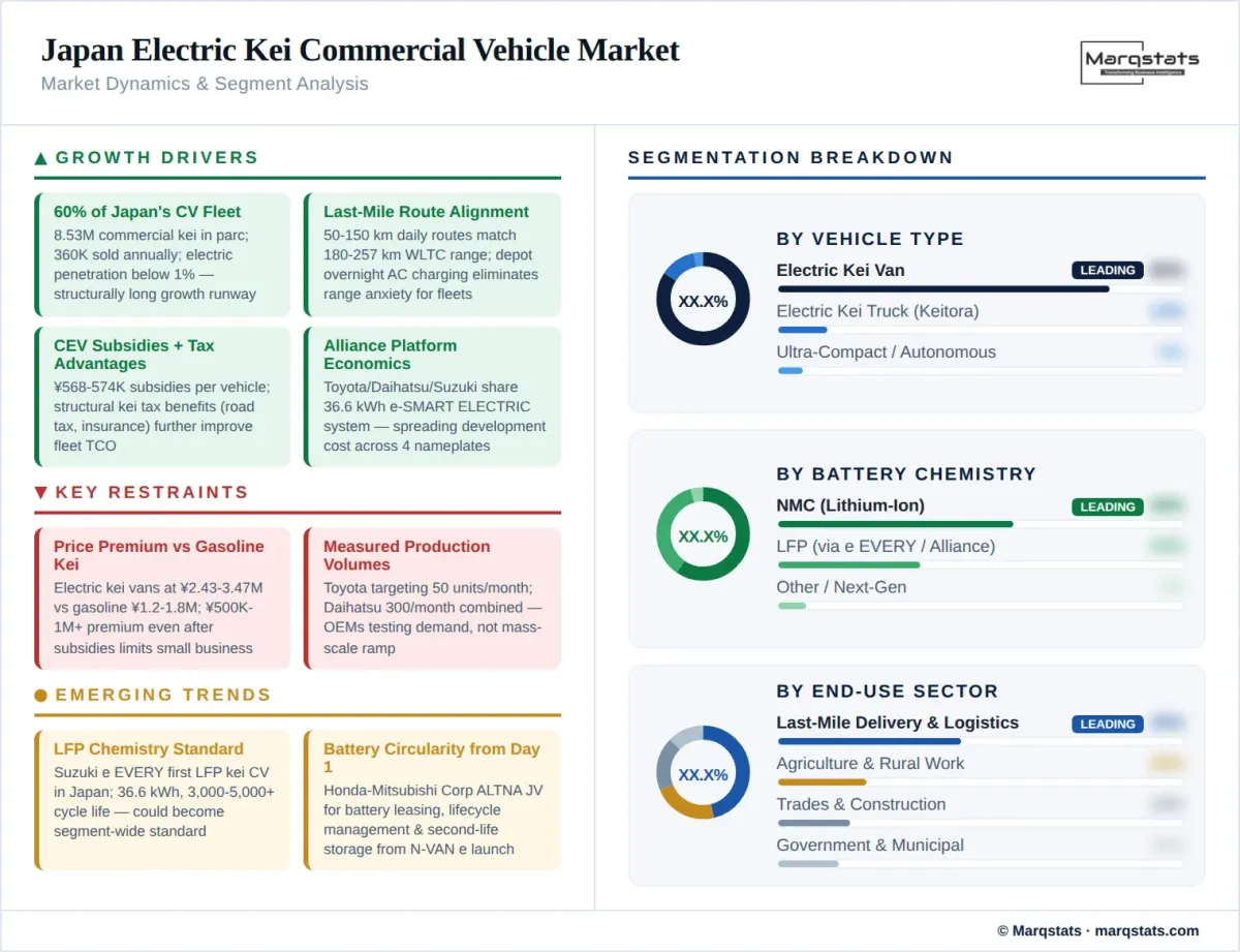 Japan Electric Kei Commercial Vehicle Market Dynamics Segment Analysis Infographic
