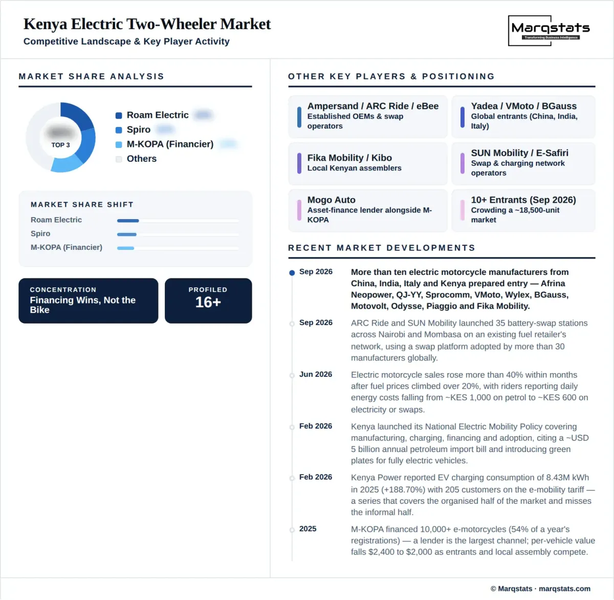 Kenya Electric Two Wheeler Market Competitive Landscape Infographic