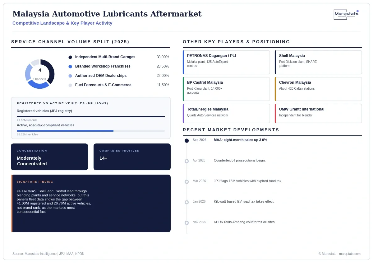Malaysia Automotive Lubricants Aftermarket Competitive Landscape Infographic 20260928193116