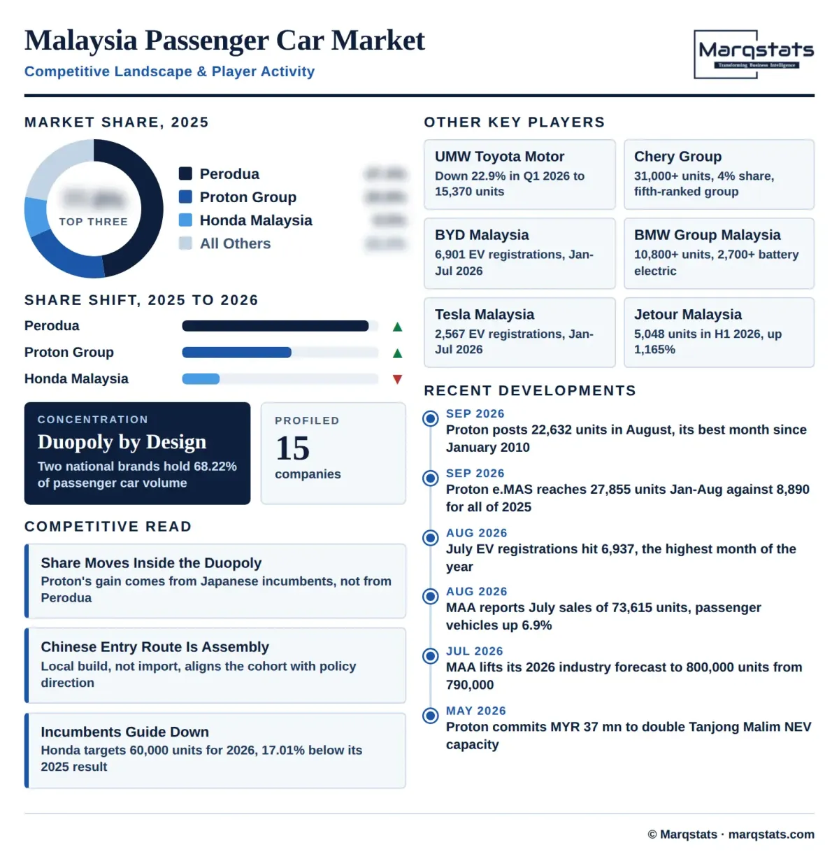 Malaysia Passenger Car Market Competitive Landscape Infographic