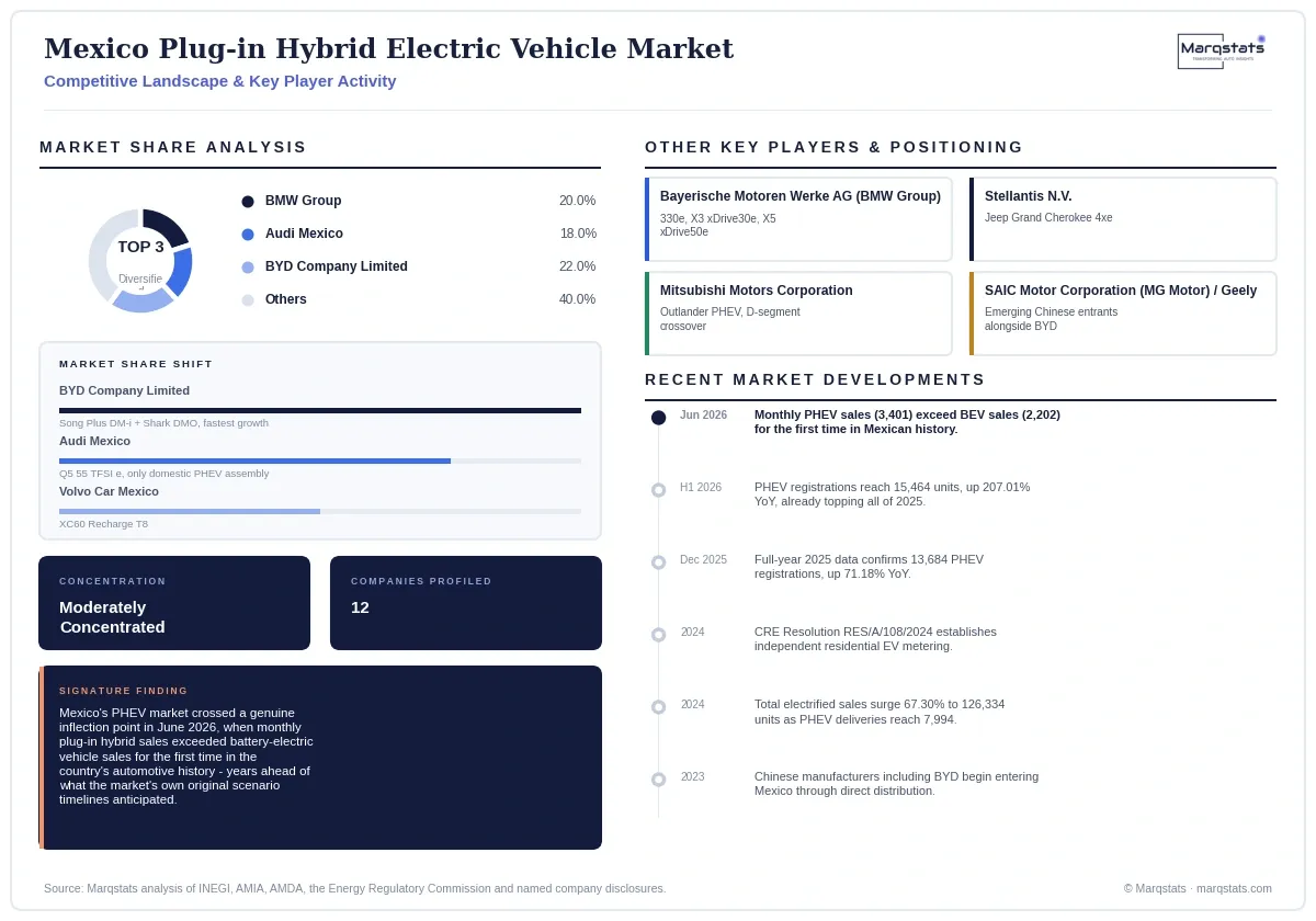 Mexico Plug In Hybrid Electric Vehicle Market Competitive Landscape Infographic 20260915233000