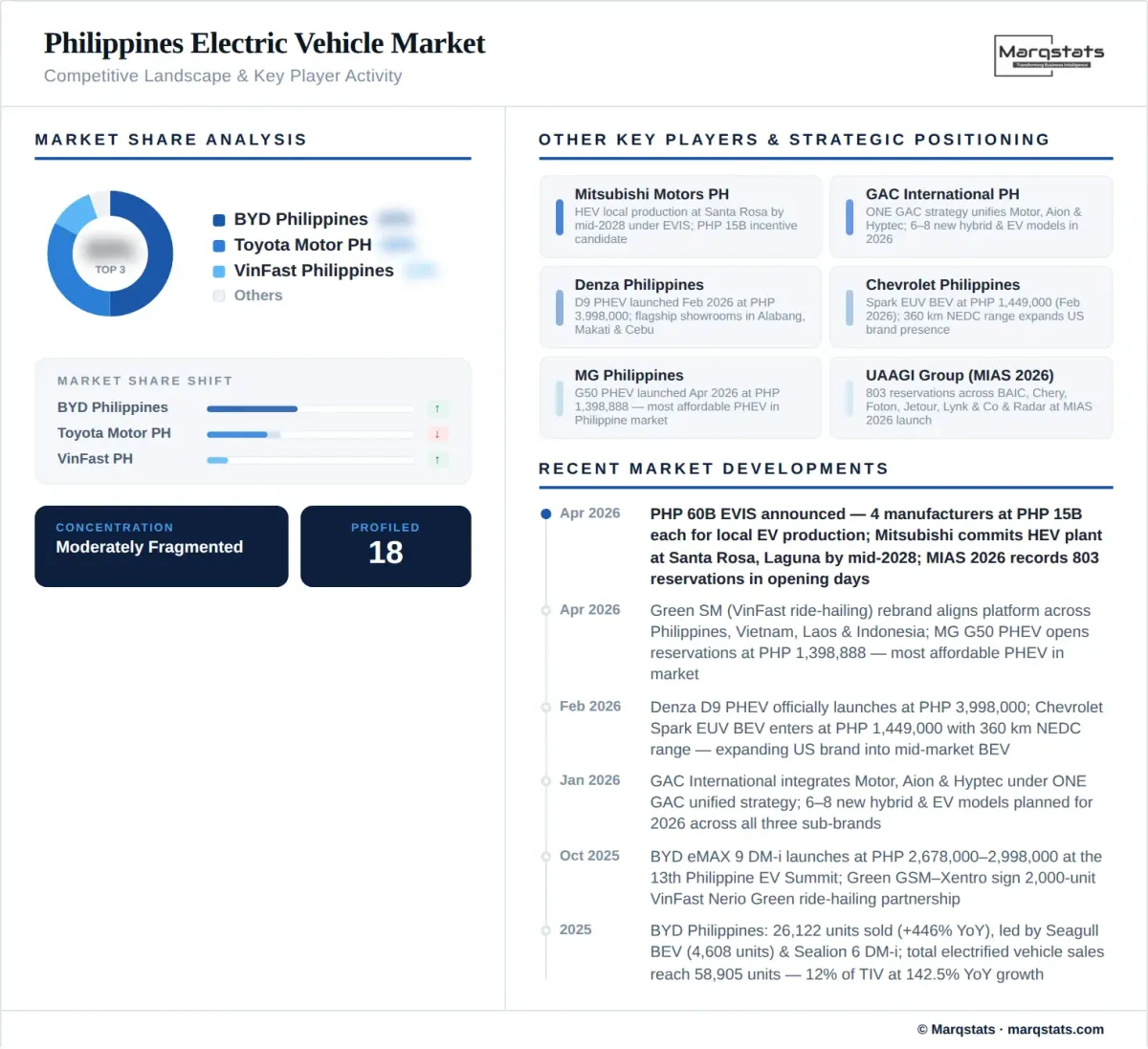 Philippines Electric Vehicle Market Competitive Landscape Infographic