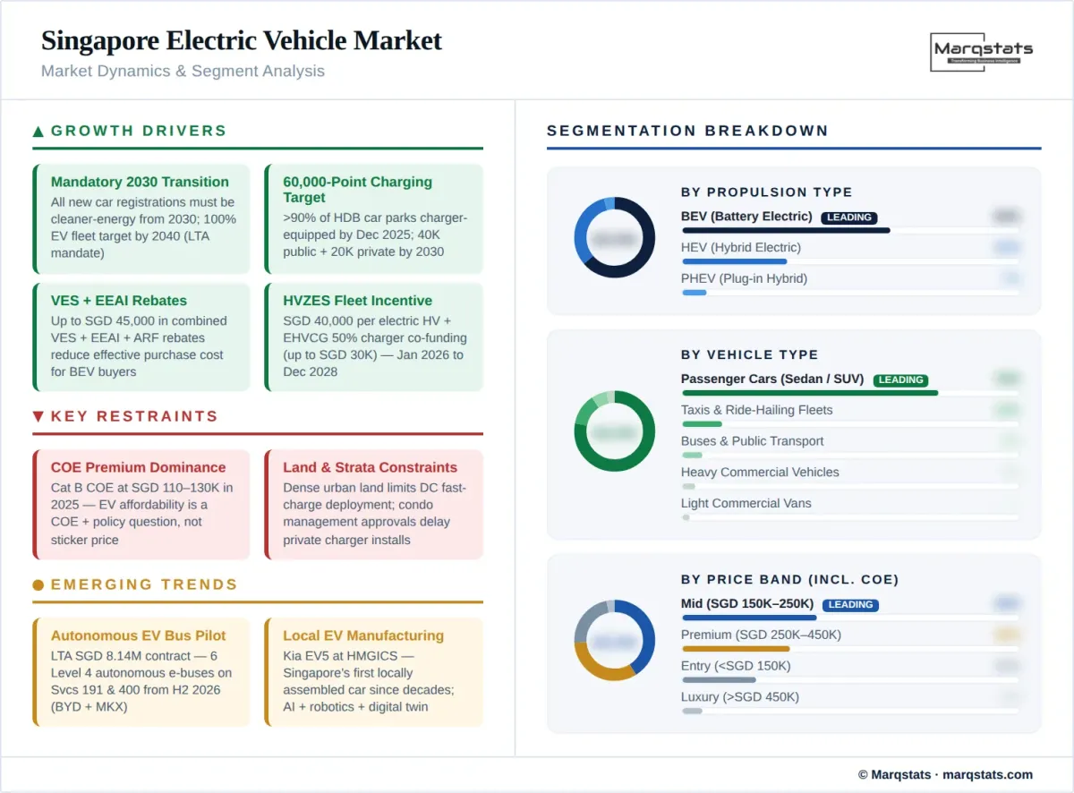 Singapore Electric Vehicle Market Dynamics Segment Analysis Infographic