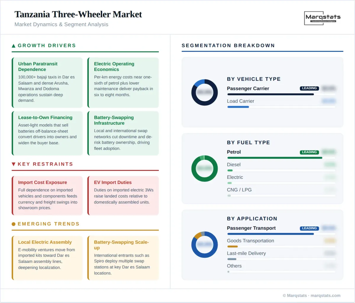 Tanzania Three Wheeler Market Market Dynamics Segment Analysis Infographic