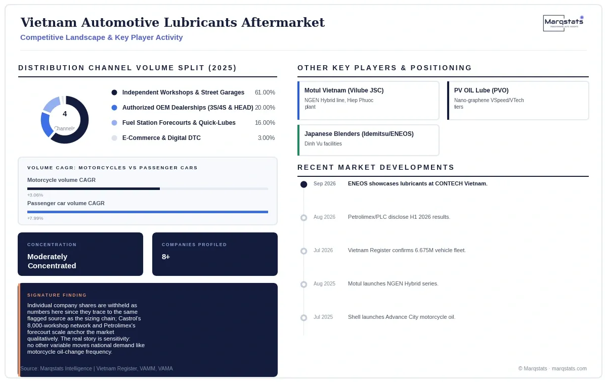 Vietnam Automotive Lubricants Aftermarket Competitive Landscape Infographic 20260929202252