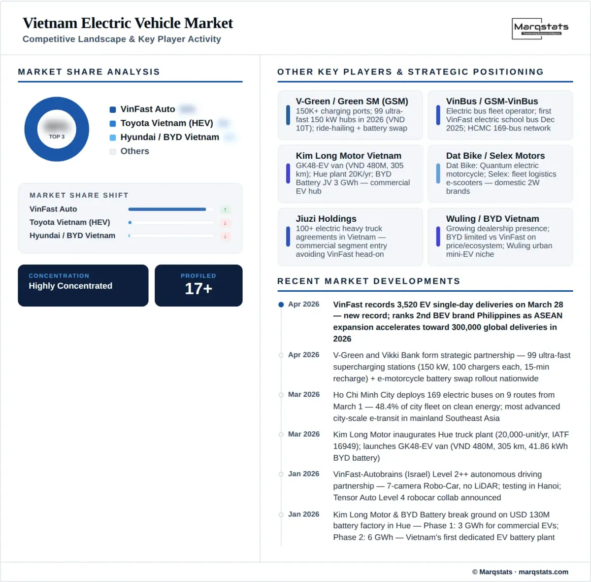 Vietnam Electric Vehicle Market Competitive Landscape Infographic